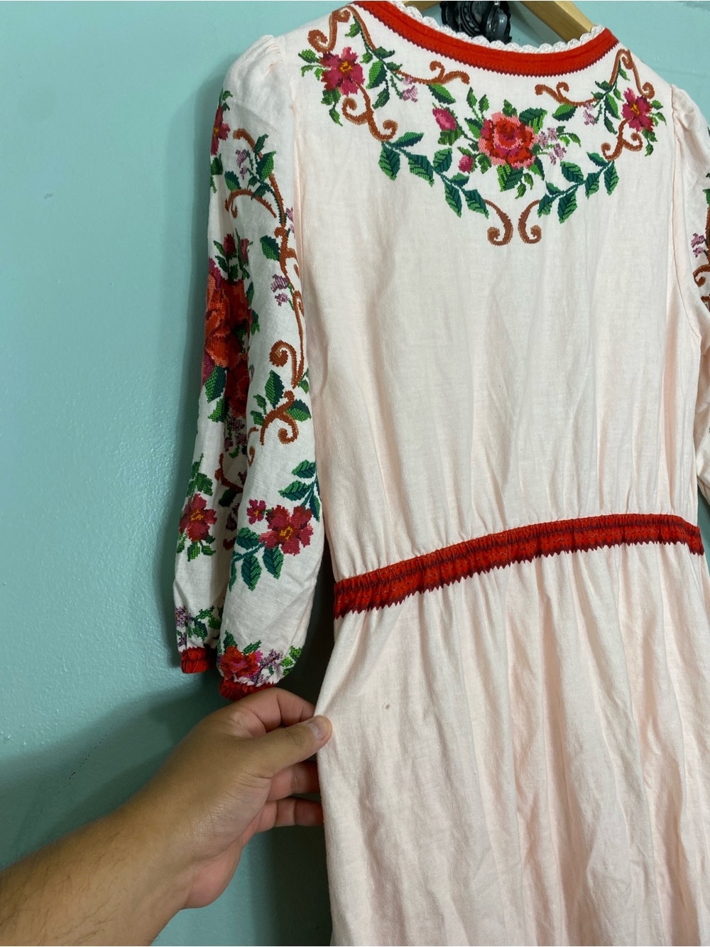 Farm Rio Flower Tapestry Maxi Dress Pink Floral Sundress Medium - Picture 8 of 8